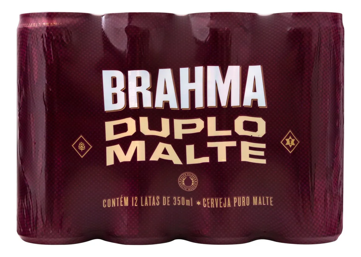 Cerveja Duplo Malte lata 350ml 12 unidades 
