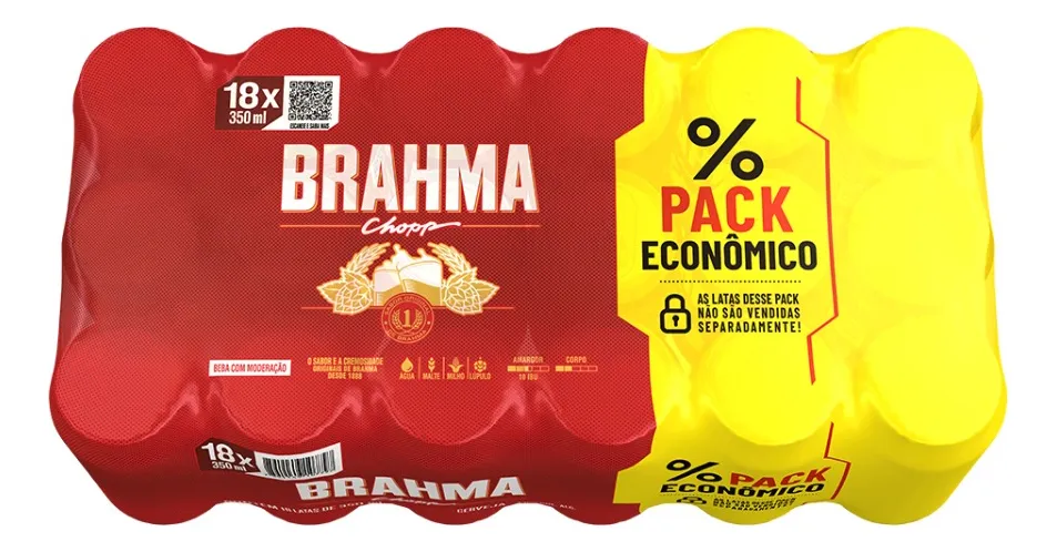 Cerveja Brahma Lata 350ml 18 Unidades - Imagem 2