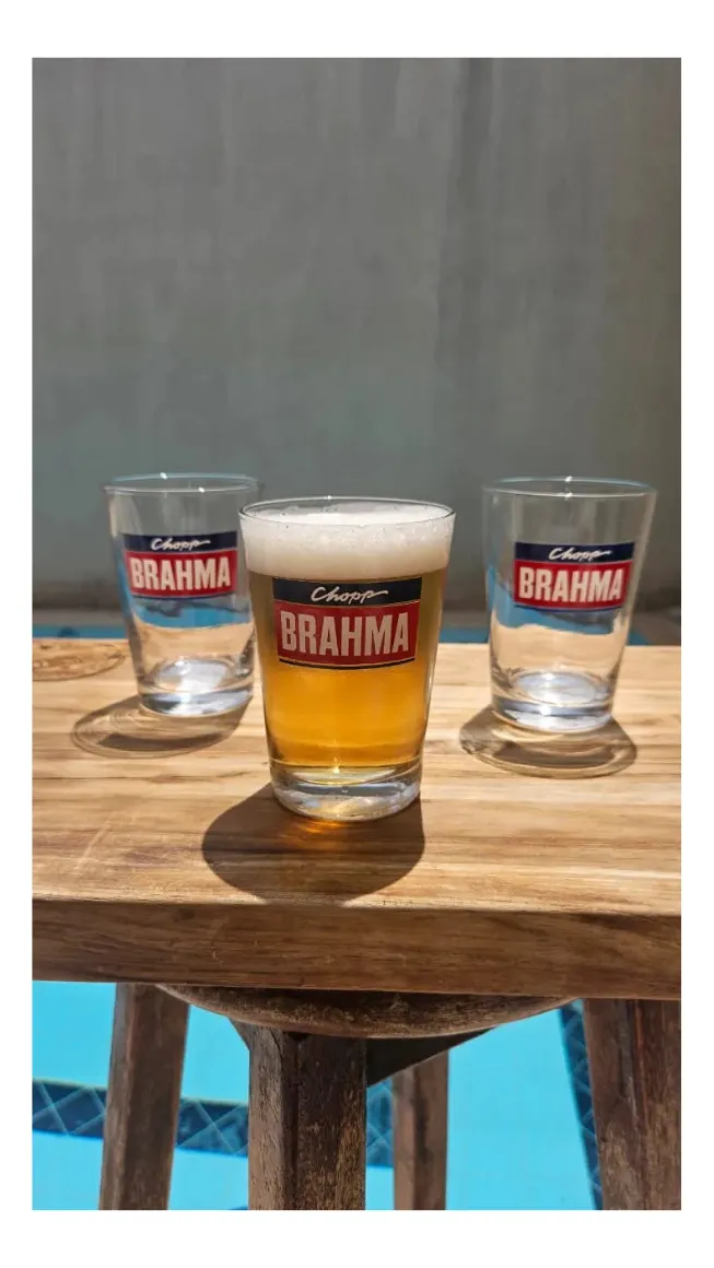 Kit 24 Copos Caldereta Brahma Original 300 Ml Profissional Transparente - Imagem 5