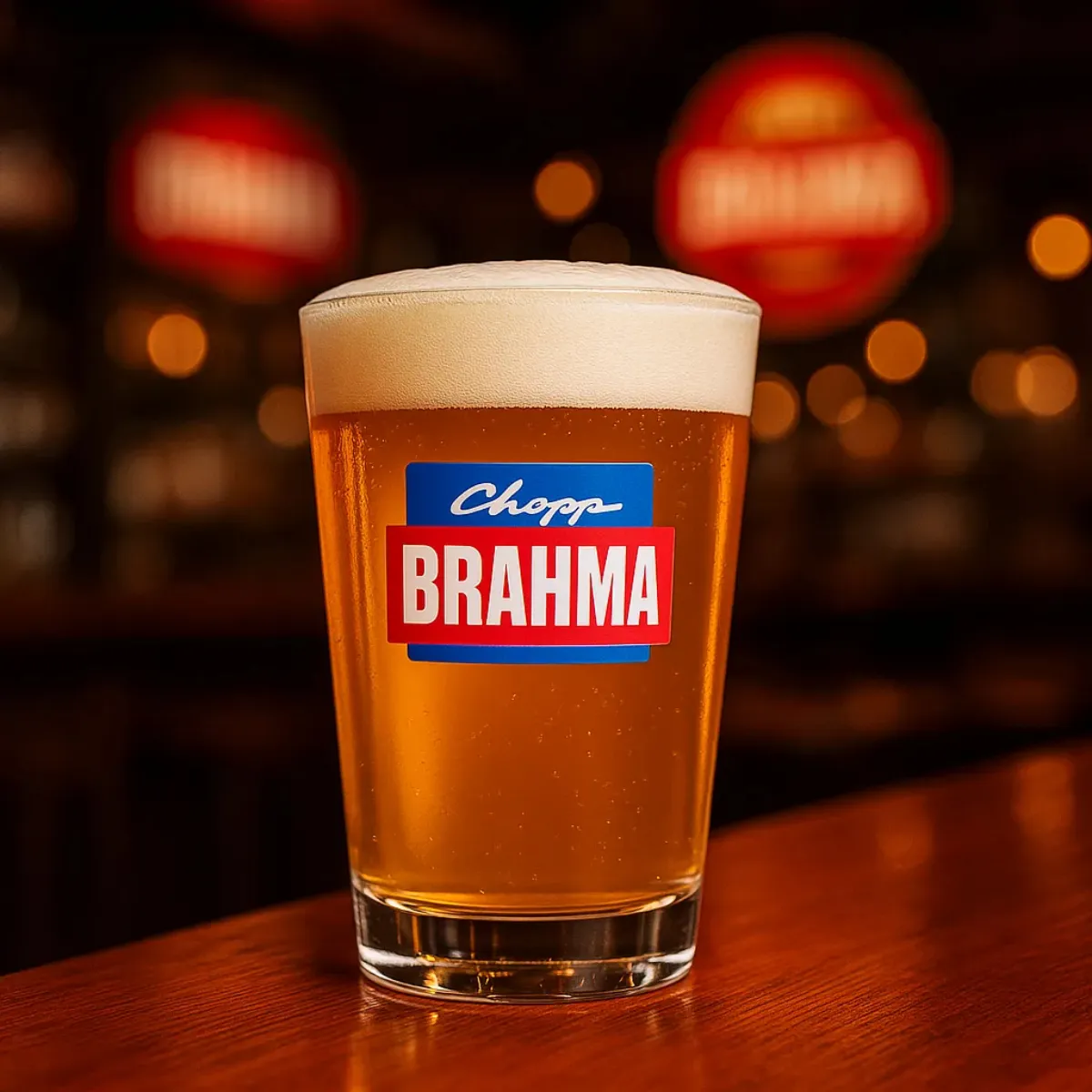 Jogo 6 Copos Vidro Chopp Brahma Oficial Premium 350ml - Imagem 2