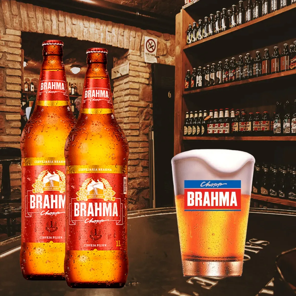 Jogo 6 Copos Vidro Chopp Brahma Oficial Premium 350ml - Imagem 5
