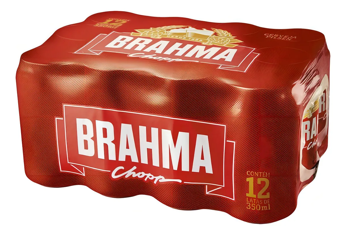 Cerveja Brahma Chopp Lata 350ml Com 12 Unidades