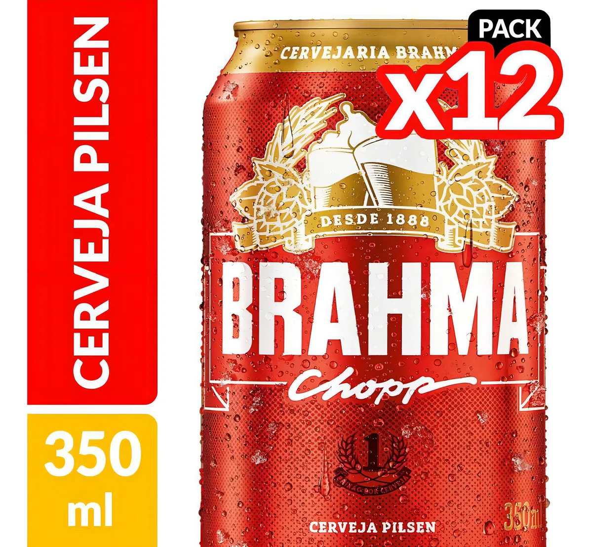 Cerveja Brahma Chopp Lata 350ml Com 12 Unidades - Imagem 2