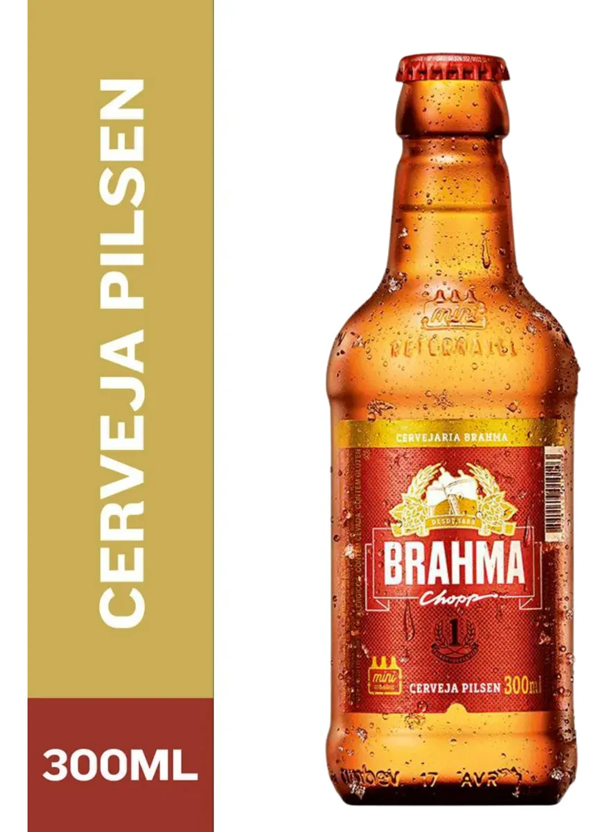 Kit 6 Unidades - Cerveja Brahma 300ml Com Casco - Imagem 2